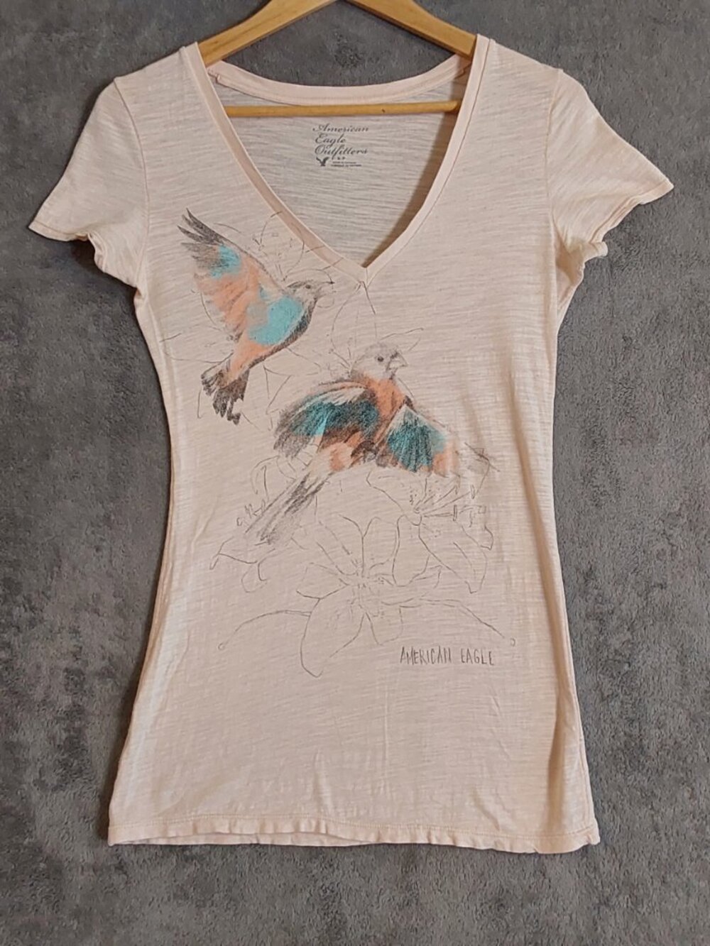 American Eagle Outfitters AEO 100% Cotton Casual Top 2010s